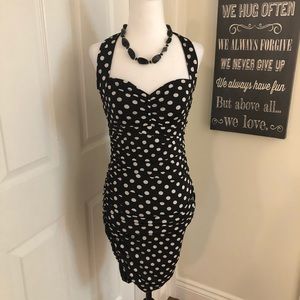 Guess Los Angeles Halter Polka Dot Dress